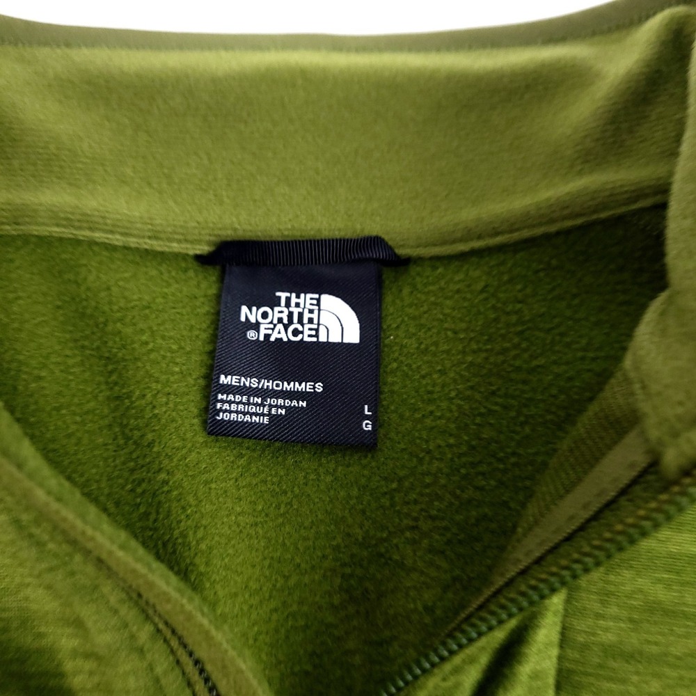 The North‎ Face Men's Large 1/2 Zip Forest Olive Long Sleep New - Picture 3 of 10